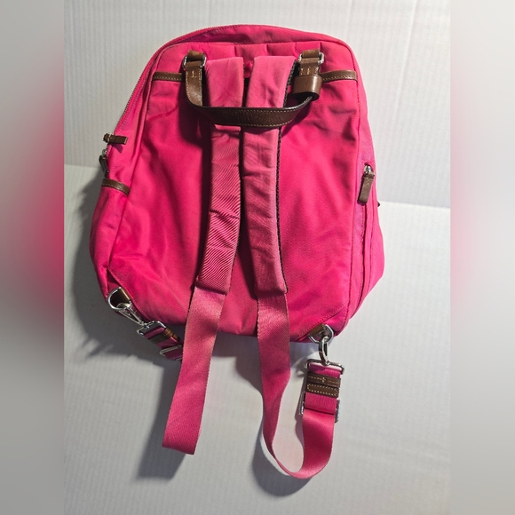 Tumi Pink and Brown Women's Backpack Y2K Vintage 90s - Picture 4 of 16
